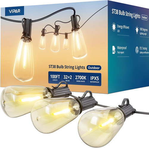 100ft outdoor string lights - string,
