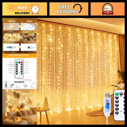 300 led dimmable curtain - dimmable,
