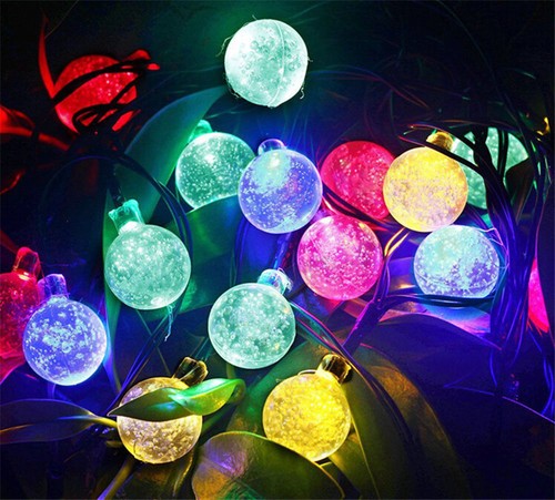 20ft led solar string ball - solar,