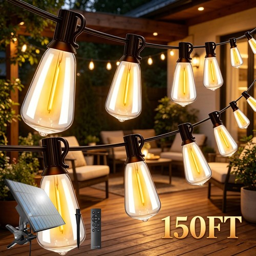 Solar outdoor string lights - solar,